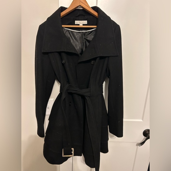 New York & Company Black Trench Coat - Picture 2 of 5